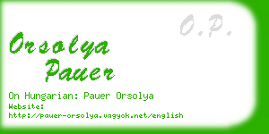 orsolya pauer business card